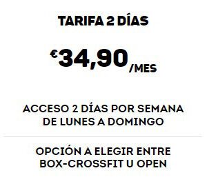Crossfit 2 días/semana (Mensualidad)